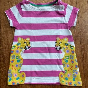 Mini Boden Tunic Dress 2Y-3T (2T-3T)  stripe leopard